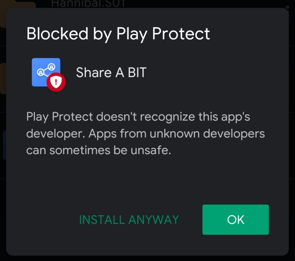 Blocked by Play Protect